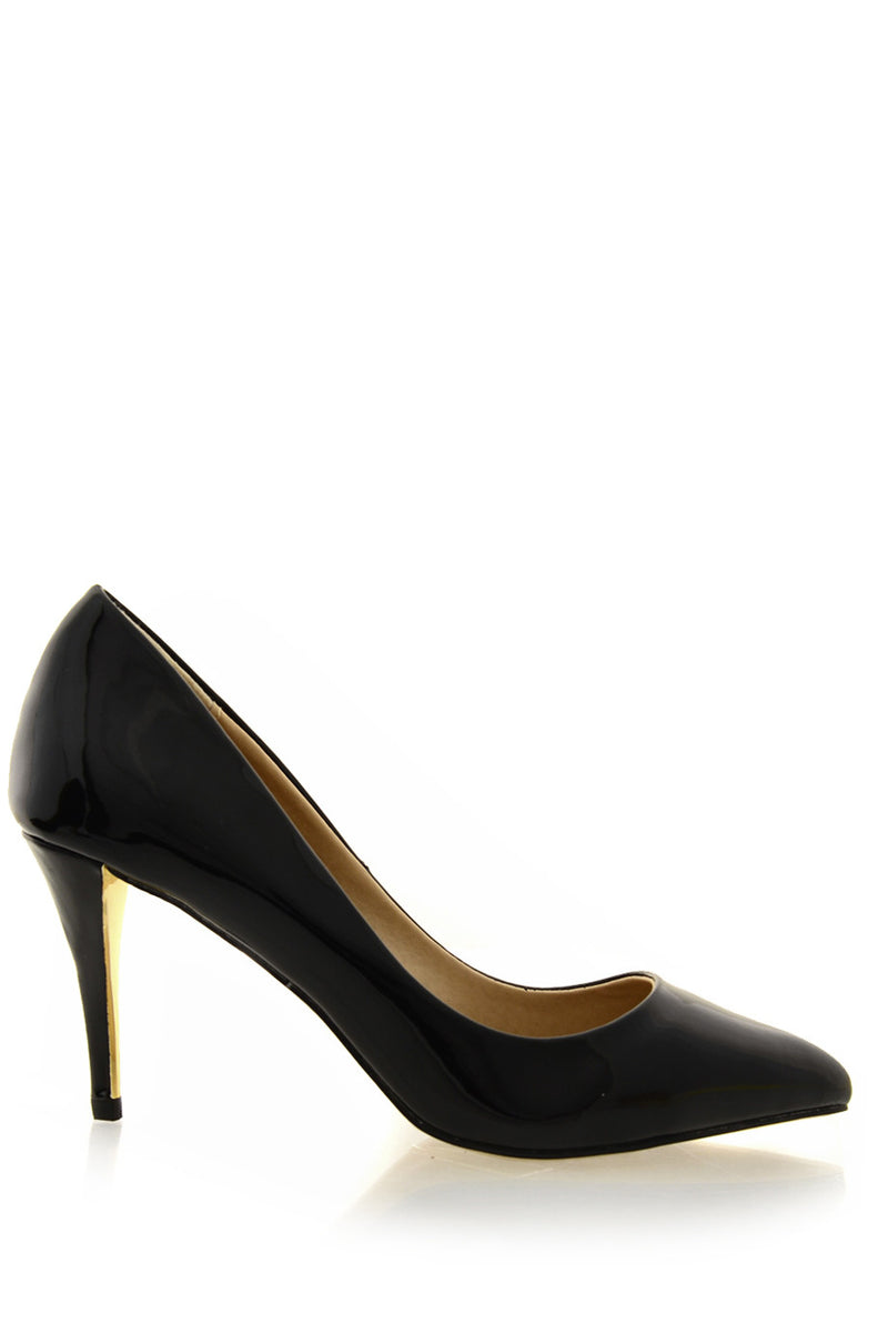 TIMELESS - AGNES Black Patent Court Pumps - Women Shoes