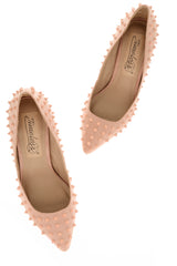 NELLIE Baby Pink Studded Pumps