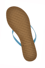 ZINCS Blue Leather Thong Sandals