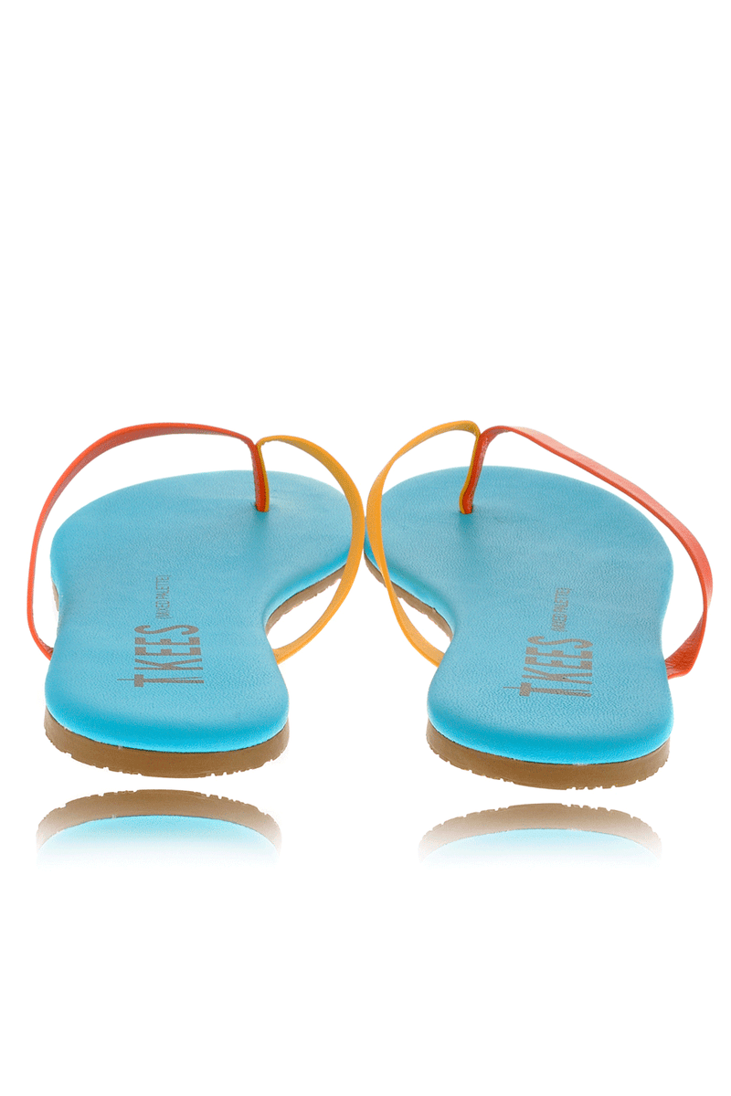 MIXED PALETTE Skyburst Leather Thong Sandals