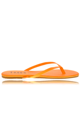 ZINCS Orange Leather Thong Sandals