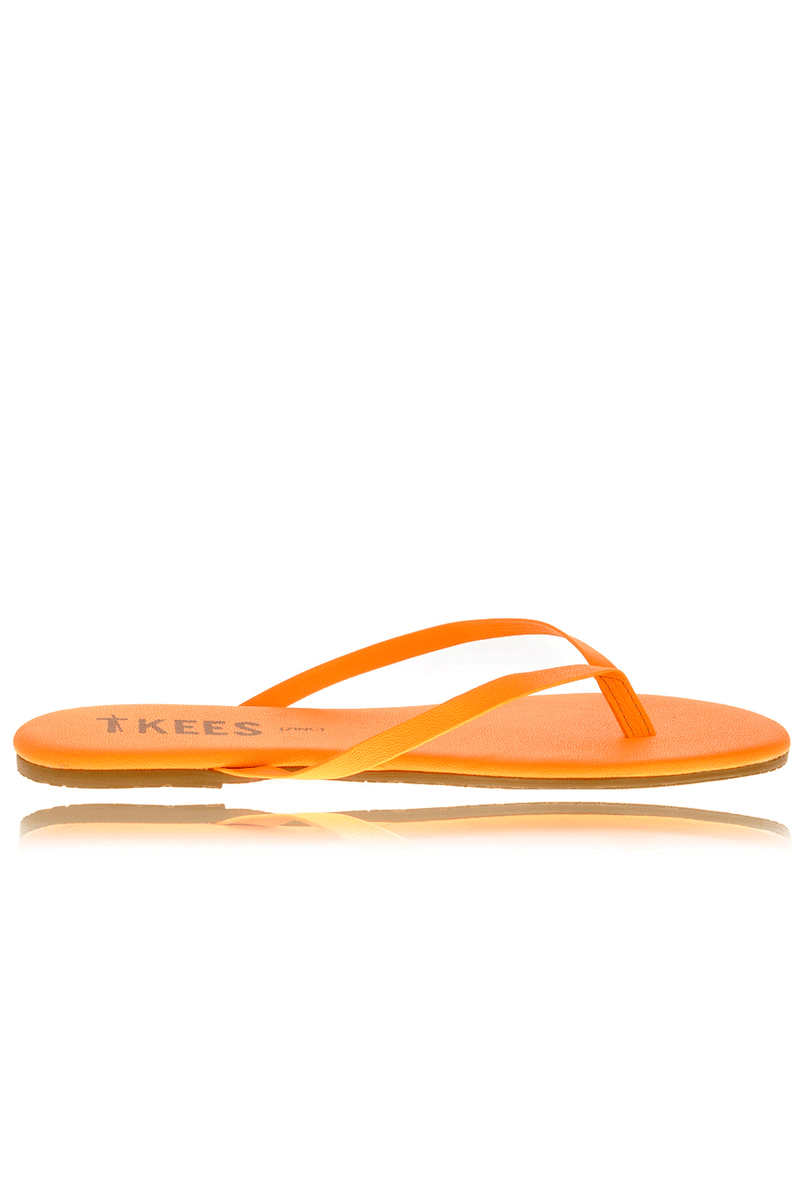 ZINCS Orange Leather Thong Sandals