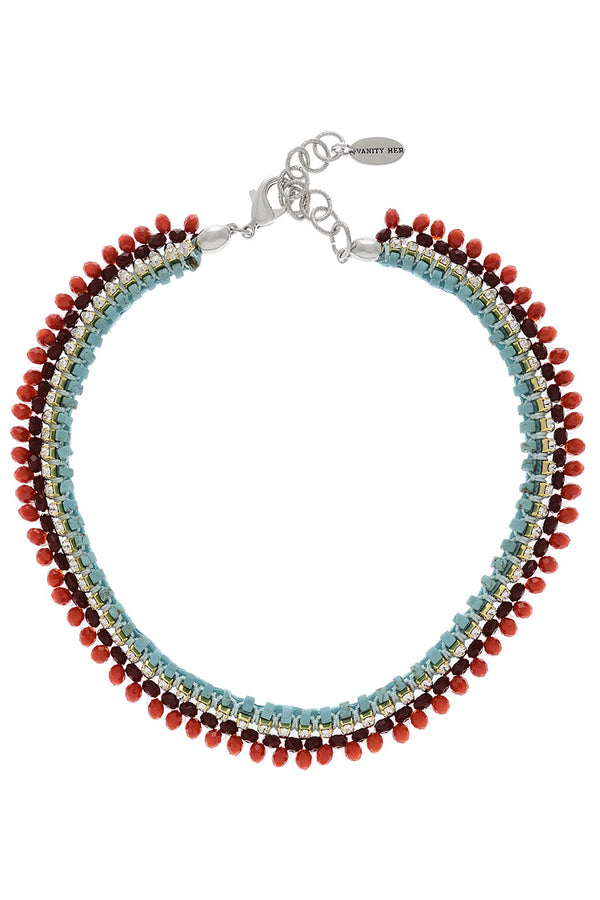 DONELLA Woven Crystal Necklace