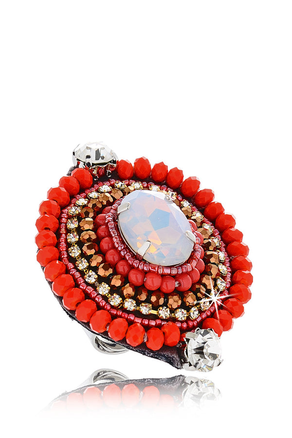 EILEEN Red Crystal Ring