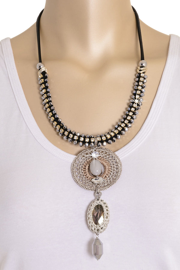 MARCELIA Crystal Beads Necklace