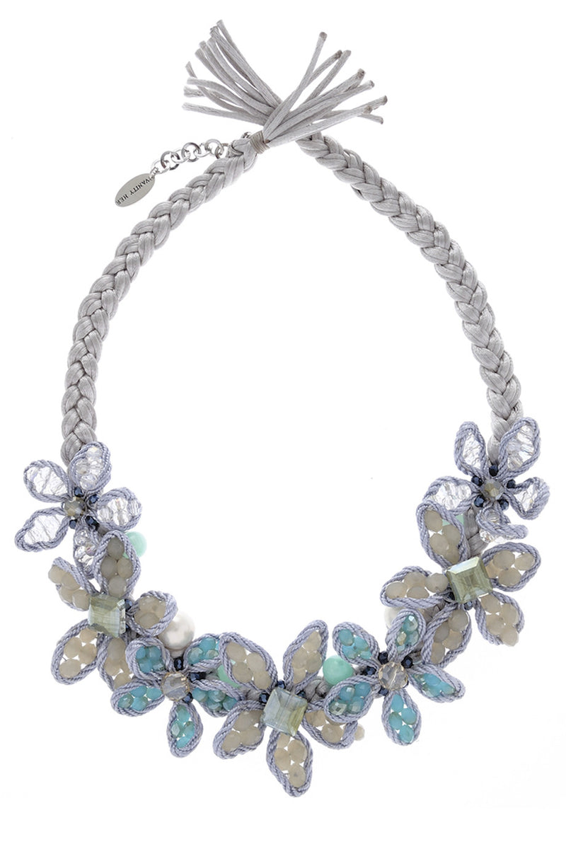 VANITY HER MARCIA SPRING Silver Blue Necklace