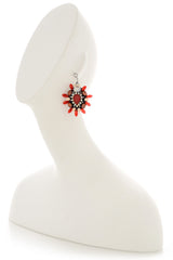Melinda Red Crystal Earrings