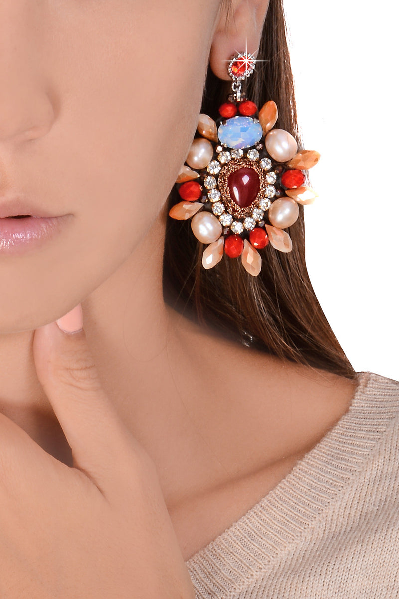 ORNELIA Red Crystal Earrings