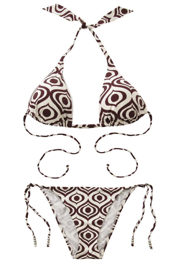 CIGNO Brown Pattern Bikini