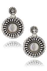 BYZANTINE Silver White Earrings