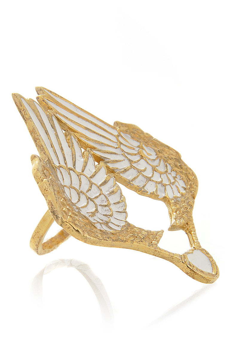 PELICAN Large Gold Ring