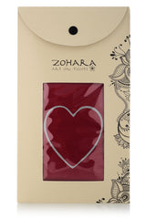 ZOHARA HEART Dark Pink Printed Tights